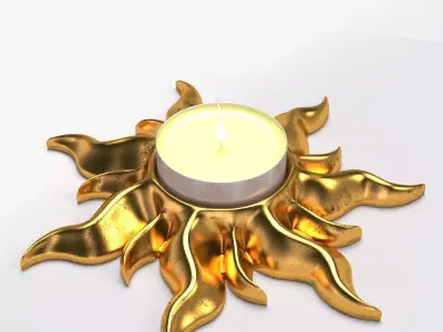 TANGLED SUN TEALIGHT HOLDER 3D print model