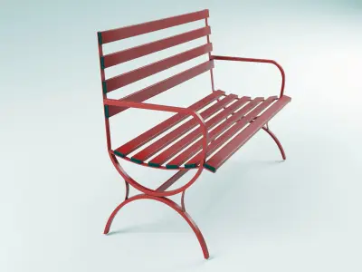 bench 3D model 2