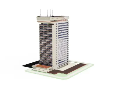 Eastern European Building 008 Low-poly 3D model