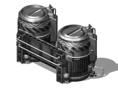 Future World - Ground Chemical Container 06 3D model