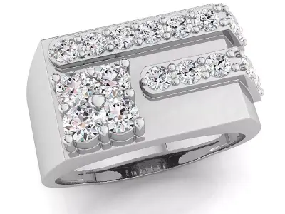 Small fancy mans ring 3D print model