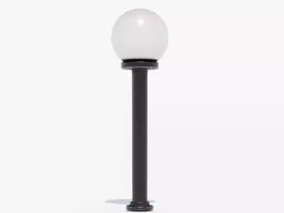 Light post Low-poly 3D model