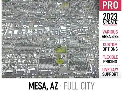Mesa - city Low-poly 3D model