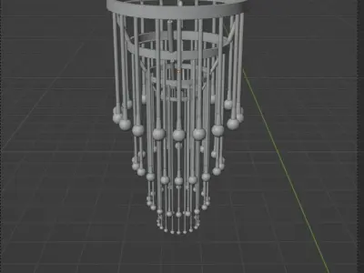 Halcyon Gold Four Tier Chandelier 3D model