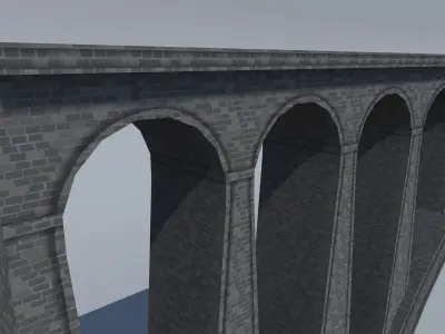 Lowpoly bridge Low-poly 3D model