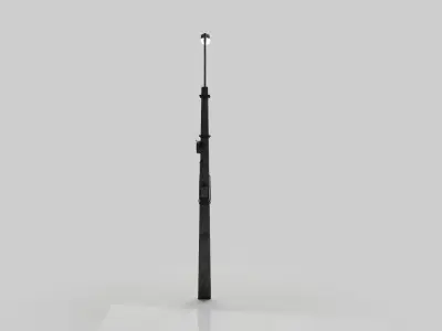 Concrete street lamp Low-poly 3D model get