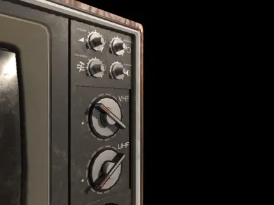 Vintage TV Low-poly 3D model