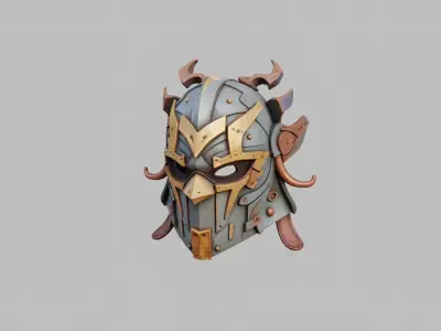 Sci Fi Knight Helmet 3D model