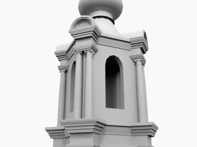 Smolny Tower Low-poly 3D model