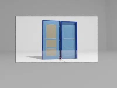 the door Low-poly 3D model