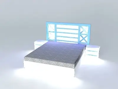 bed with light Free 3D model