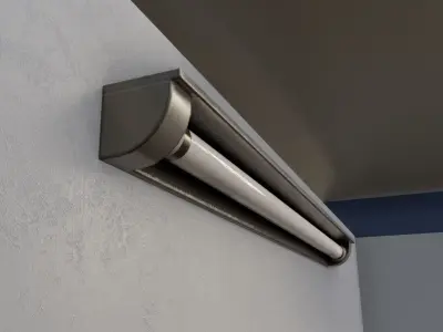 Fluorescent Neon Lamp - Wall-Lamp 3 - Low-Poly Version Low-poly 3D model