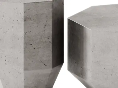 Snoc Gemma Pike Cement Garden Side table 3D model