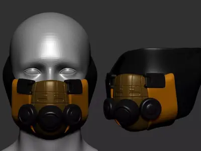 helmet high poly sculpt 3d printable  3D model 85