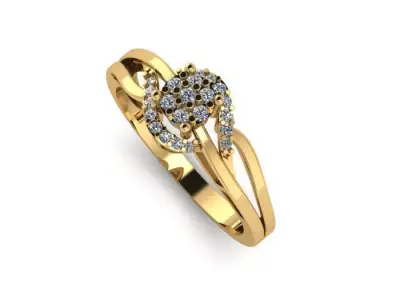 Engagement ring 3D print model