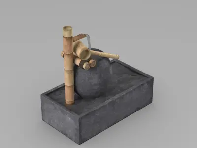 Balinese Water Fountain Gentong Style 3D model