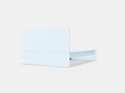 MALM Bed frame high w 2 storage boxes 17 Low-poly 3D model
