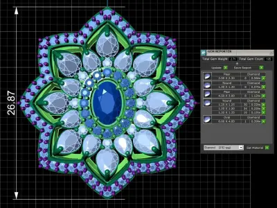 Diamond Ring for Women 3D print model 17