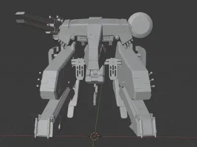 IMAGINARY FUTURE ARMY ROBOT  Low-poly 3D model