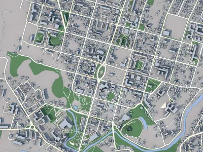 Rezekne City  Latvia 3D model
