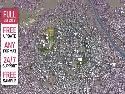 Rajkot - 3D City Model Low-poly 3D model