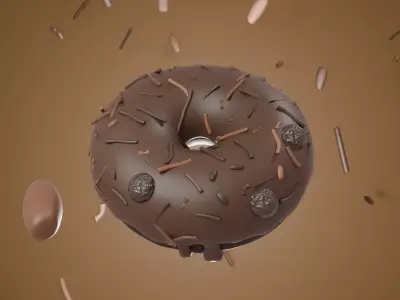 Chocolate Donut  3D model