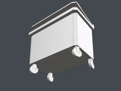 Dumpster trash can on wheels Low-poly 3D model buy