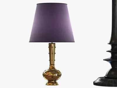 moonshine floor light in silvery black 3D model