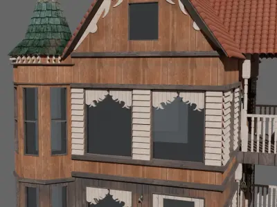 Old Stylized House 3D model