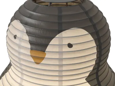 HM Rice paper penguin table lamp 3D model