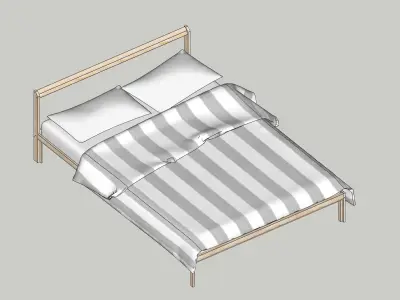 Bed 140x200cm IKEA NEIDEN 3D model