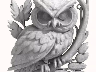 Owl 3D Model 3D print model