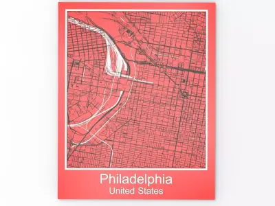 Philadelphia Pennsylvania USA Streets and roads 3D model