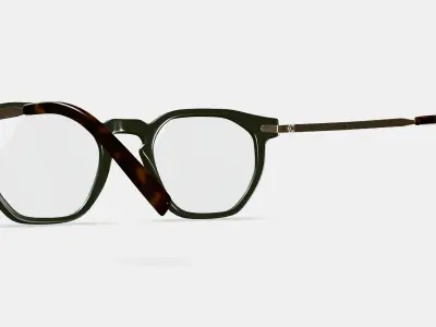 Rustin Eyeglasses in Olive with Riesling 3D model