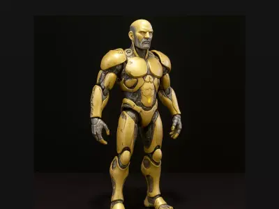 Mecha Heroes Pack - 9 High-Poly Kitbash Characters 3D print model