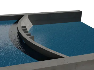 Dam 3D Model 3D model