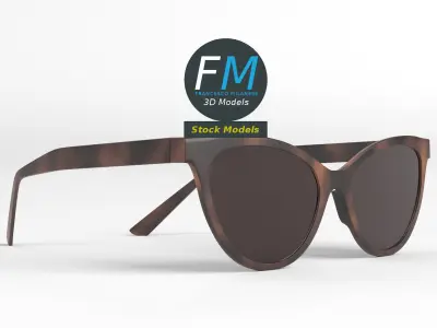 Sunglasses foxy 3D model