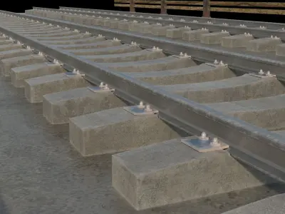 Railway Bridge 3D model