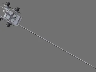 Railroad Crossing 1A Low-poly 3D model