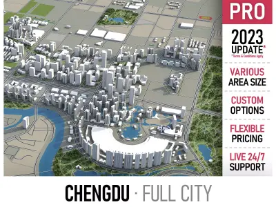 Chengdu  Low-poly 3D model