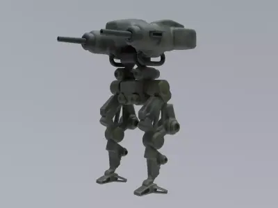 Mecha - Prototype 007 Low-poly 3D model