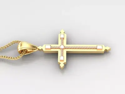 Cross Light Gold 4CP065 3DM STL 3D print model