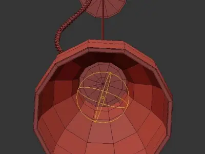 Heavy concrete pendant light - 3D model