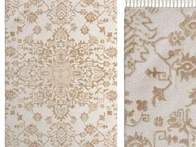 Rug Elias Beige By Benuta 3D model