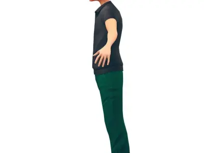 Cartoon Low Poly Style Avatar 013 Low-poly 3D model