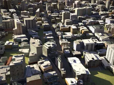 City 22 Low-poly 3D model