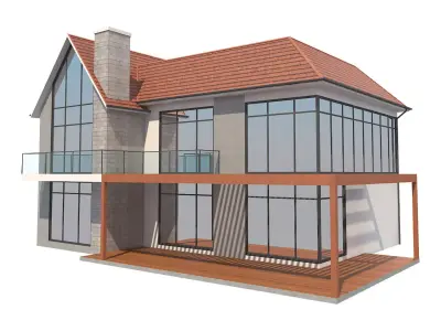 House 2 modern 3D model