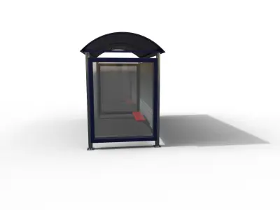 Pack 2 Modern bus stop Low-poly 3D model purchase