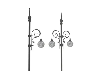 Pier Lamp post Low-poly 3D model