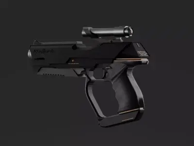 Stellaris Sci-Fi Pistol High Tech Space Sidearm 3D model